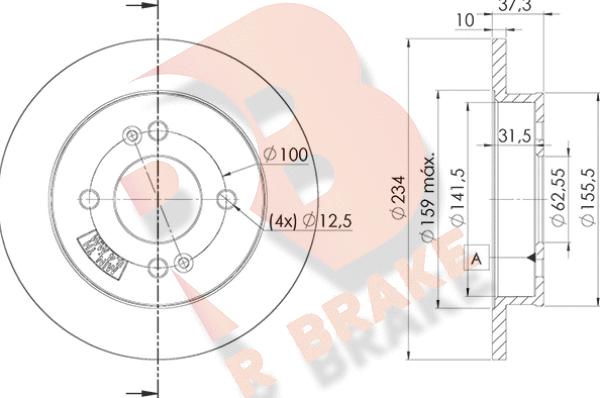 R Brake 78RBD27520 - Bremžu diski autodraugiem.lv