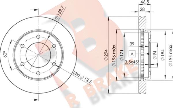 R Brake 78RBD27019 - Bremžu diski autodraugiem.lv