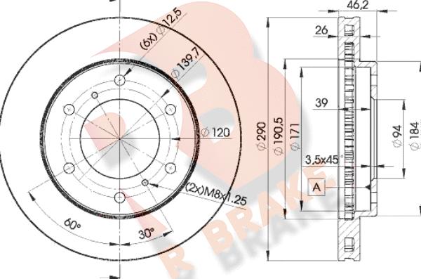 R Brake 78RBD27116 - Bremžu diski autodraugiem.lv