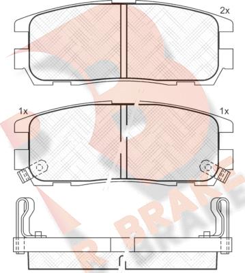 R Brake RB0991 - Bremžu uzliku kompl., Disku bremzes autodraugiem.lv