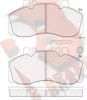 R Brake RB0903 - Bremžu uzliku kompl., Disku bremzes autodraugiem.lv