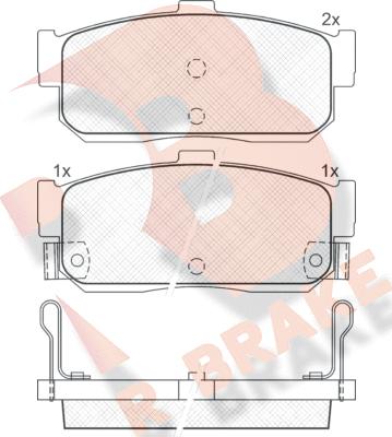 R Brake RB0915 - Bremžu uzliku kompl., Disku bremzes autodraugiem.lv