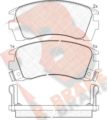 R Brake RB0984 - Bremžu uzliku kompl., Disku bremzes autodraugiem.lv