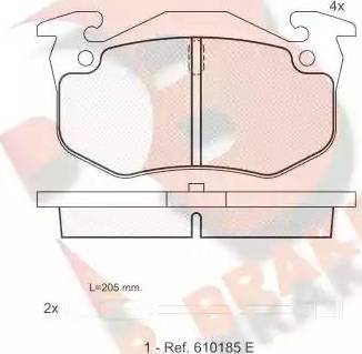 R Brake RB0931 - Bremžu uzliku kompl., Disku bremzes autodraugiem.lv