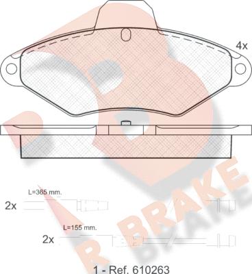 R Brake RB0920 - Bremžu uzliku kompl., Disku bremzes autodraugiem.lv