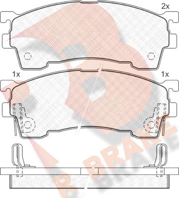 R Brake RB0971-204 - Bremžu uzliku kompl., Disku bremzes autodraugiem.lv