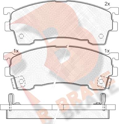 R Brake RB0971-203 - Bremžu uzliku kompl., Disku bremzes autodraugiem.lv