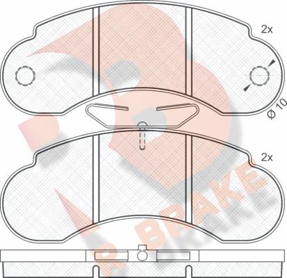 R Brake RB0452 - Bremžu uzliku kompl., Disku bremzes autodraugiem.lv