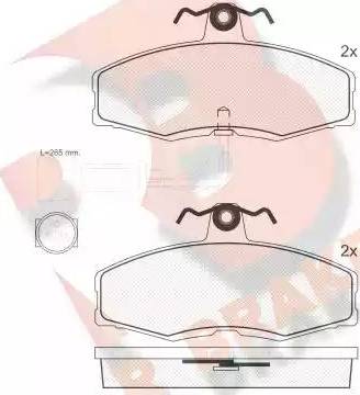 R Brake RB0414 - Bremžu uzliku kompl., Disku bremzes autodraugiem.lv