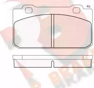 R Brake RB0477 - Bremžu uzliku kompl., Disku bremzes autodraugiem.lv