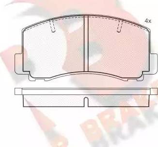 R Brake RB0502 - Bremžu uzliku kompl., Disku bremzes autodraugiem.lv