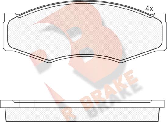 R Brake RB0526 - Bremžu uzliku kompl., Disku bremzes autodraugiem.lv