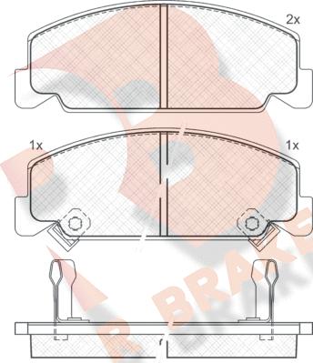 R Brake RB0609 - Bremžu uzliku kompl., Disku bremzes autodraugiem.lv