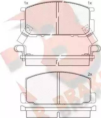 R Brake RB0605 - Bremžu uzliku kompl., Disku bremzes autodraugiem.lv