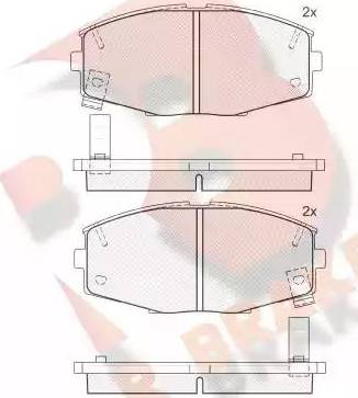 R Brake RB0617 - Bremžu uzliku kompl., Disku bremzes autodraugiem.lv