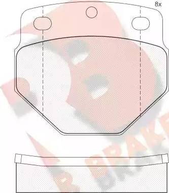 R Brake RB0689 - Bremžu uzliku kompl., Disku bremzes autodraugiem.lv