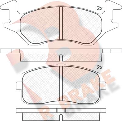 R Brake RB0629 - Bremžu uzliku kompl., Disku bremzes autodraugiem.lv