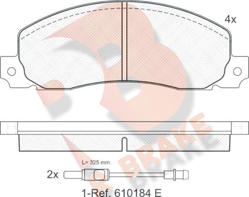 R Brake RB0620 - Bremžu uzliku kompl., Disku bremzes autodraugiem.lv