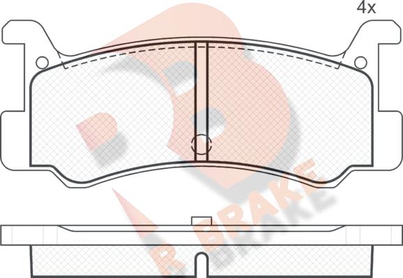 R Brake RB0621 - Bremžu uzliku kompl., Disku bremzes autodraugiem.lv