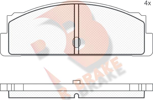 R Brake RB0067 - Bremžu uzliku kompl., Disku bremzes autodraugiem.lv