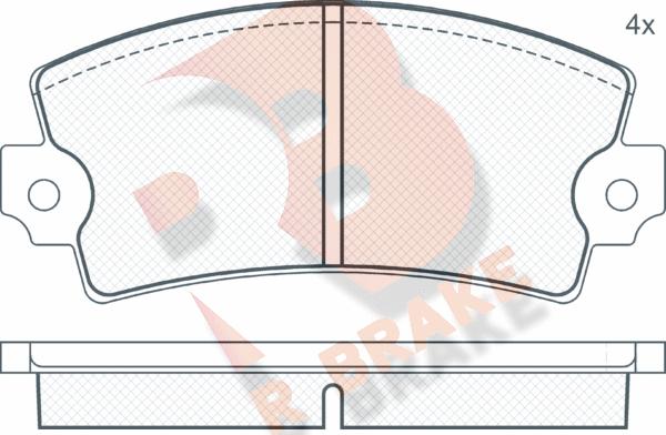 R Brake RB0089 - Bremžu uzliku kompl., Disku bremzes autodraugiem.lv