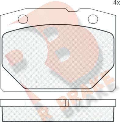 R Brake RB0155 - Bremžu uzliku kompl., Disku bremzes autodraugiem.lv