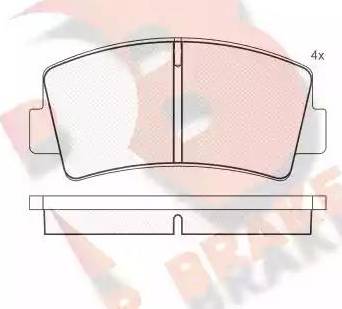 R Brake RB0106 - Bremžu uzliku kompl., Disku bremzes autodraugiem.lv