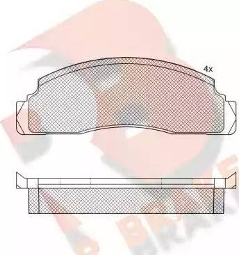 R Brake RB0183 - Bremžu uzliku kompl., Disku bremzes autodraugiem.lv