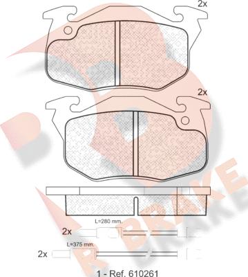 R Brake RB0864 - Bremžu uzliku kompl., Disku bremzes autodraugiem.lv