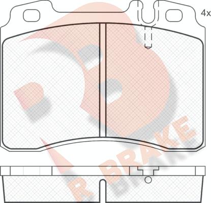 R Brake RB0861 - Bremžu uzliku kompl., Disku bremzes autodraugiem.lv