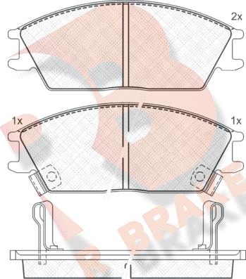 R Brake RB0887 - Bremžu uzliku kompl., Disku bremzes autodraugiem.lv