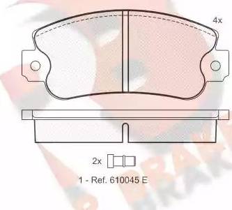 R Brake RB0838 - Bremžu uzliku kompl., Disku bremzes autodraugiem.lv