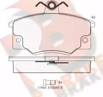 R Brake RB0397 - Bremžu uzliku kompl., Disku bremzes autodraugiem.lv