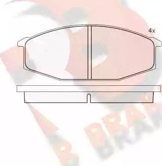 R Brake RB0315 - Bremžu uzliku kompl., Disku bremzes autodraugiem.lv