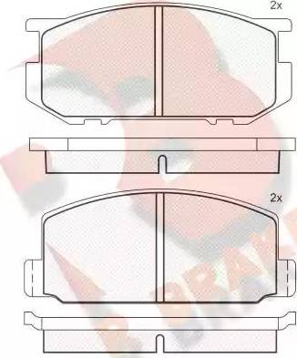 R Brake RB0295 - Bremžu uzliku kompl., Disku bremzes autodraugiem.lv