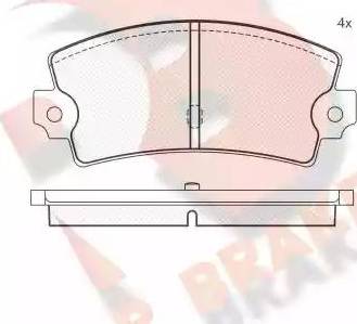 R Brake RB0218 - Bremžu uzliku kompl., Disku bremzes autodraugiem.lv