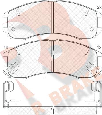 R Brake RB0795 - Bremžu uzliku kompl., Disku bremzes autodraugiem.lv