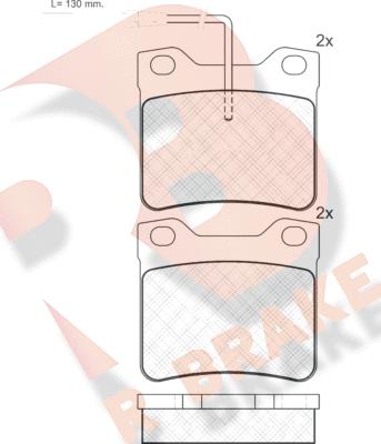 R Brake RB0787 - Bremžu uzliku kompl., Disku bremzes autodraugiem.lv