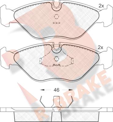 R Brake RB0774 - Bremžu uzliku kompl., Disku bremzes autodraugiem.lv