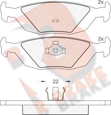 R Brake RB0775 - Bremžu uzliku kompl., Disku bremzes autodraugiem.lv