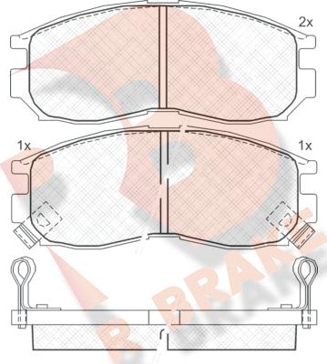 R Brake RB0771 - Bremžu uzliku kompl., Disku bremzes autodraugiem.lv