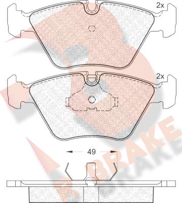 R Brake RB0773 - Bremžu uzliku kompl., Disku bremzes autodraugiem.lv