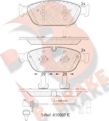 R Brake RB1993 - Bremžu uzliku kompl., Disku bremzes autodraugiem.lv