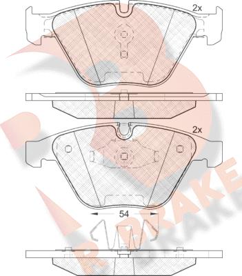 R Brake RB1940 - Bremžu uzliku kompl., Disku bremzes autodraugiem.lv