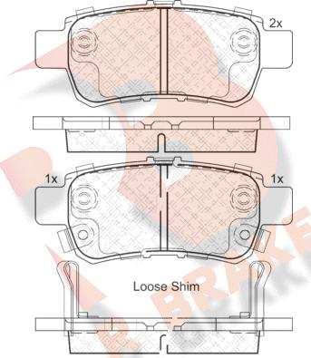 R Brake RB1941 - Bremžu uzliku kompl., Disku bremzes autodraugiem.lv