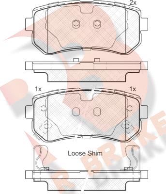 R Brake RB1948 - Bremžu uzliku kompl., Disku bremzes autodraugiem.lv