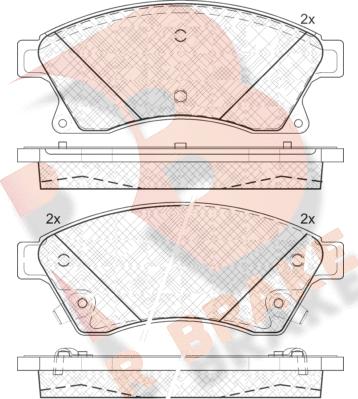 R Brake RB1942 - Bremžu uzliku kompl., Disku bremzes autodraugiem.lv