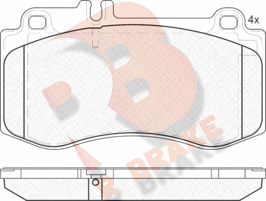 R Brake RB1950 - Bremžu uzliku kompl., Disku bremzes autodraugiem.lv