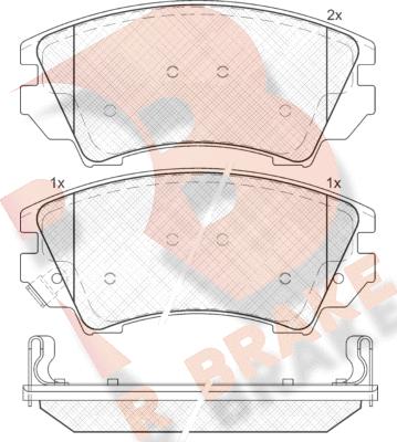 R Brake RB1913 - Bremžu uzliku kompl., Disku bremzes autodraugiem.lv