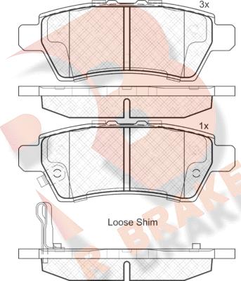 R Brake RB1934 - Bremžu uzliku kompl., Disku bremzes autodraugiem.lv